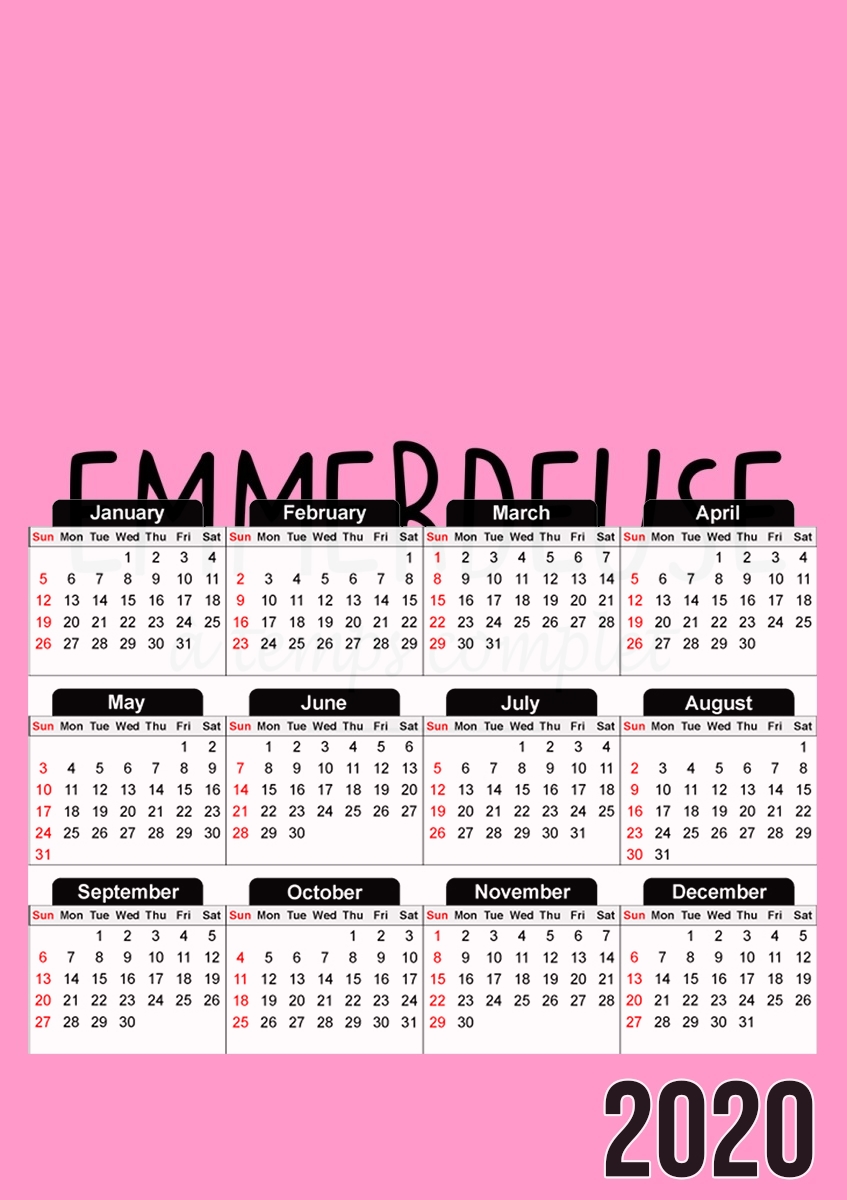  Emmerdeuse a temps complet para A3 Photo Calendar 30x43cm