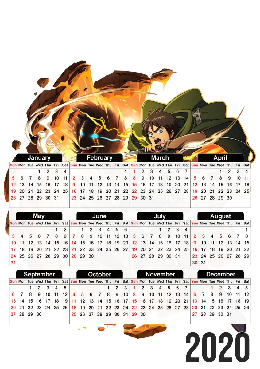  Eren Titan para A3 Photo Calendar 30x43cm