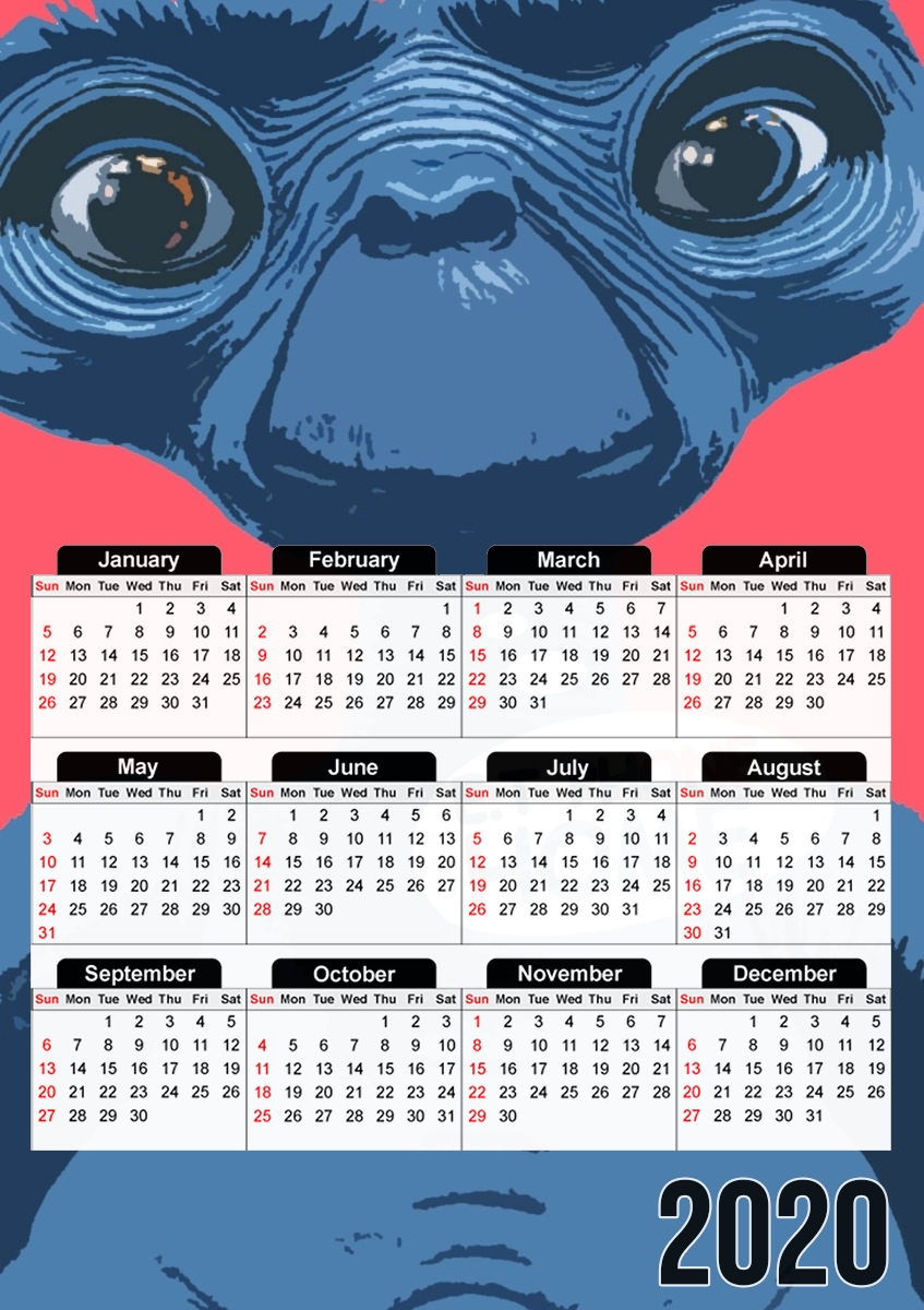  E.t phone home para A3 Photo Calendar 30x43cm