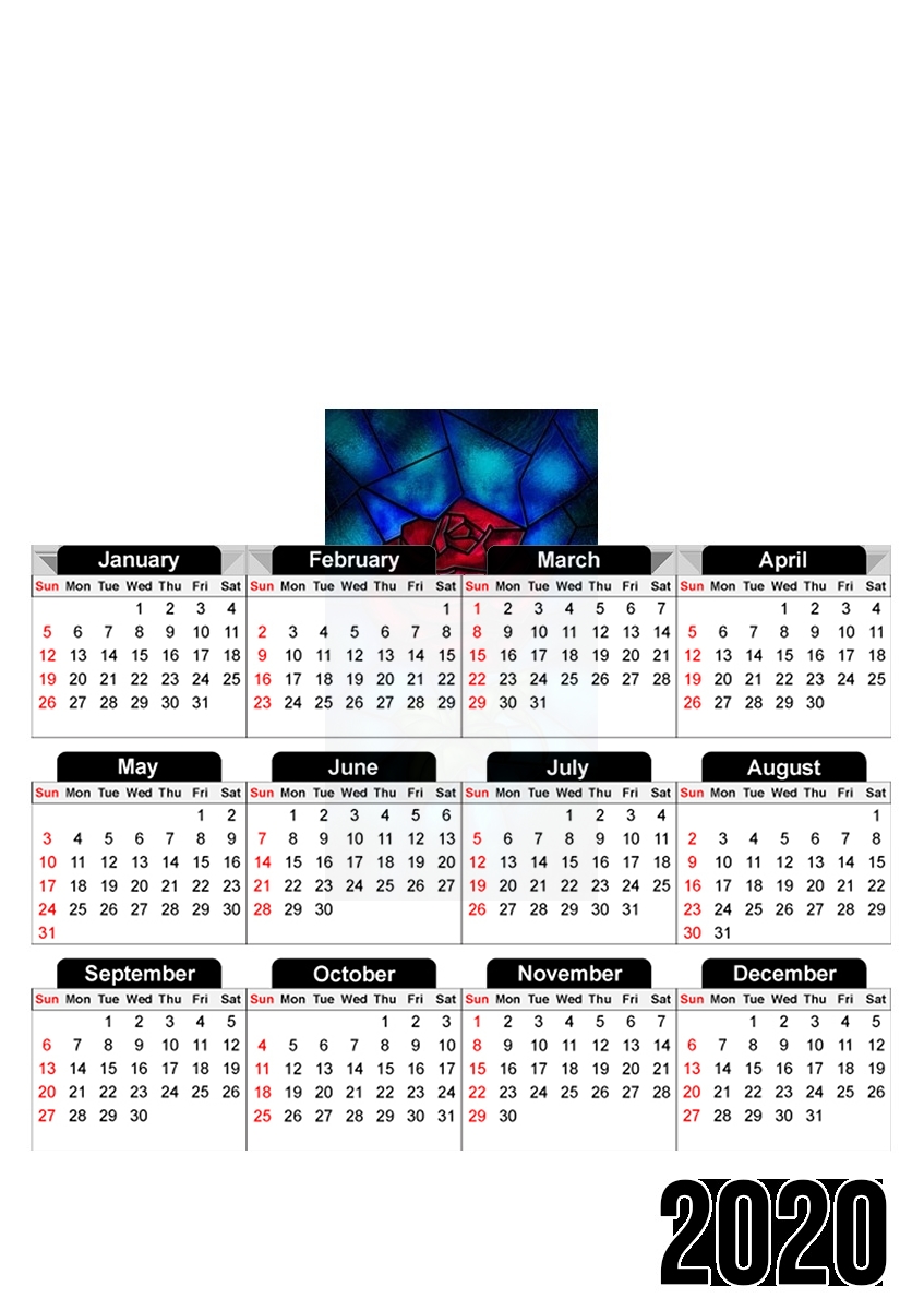  Eternal Rose para A3 Photo Calendar 30x43cm