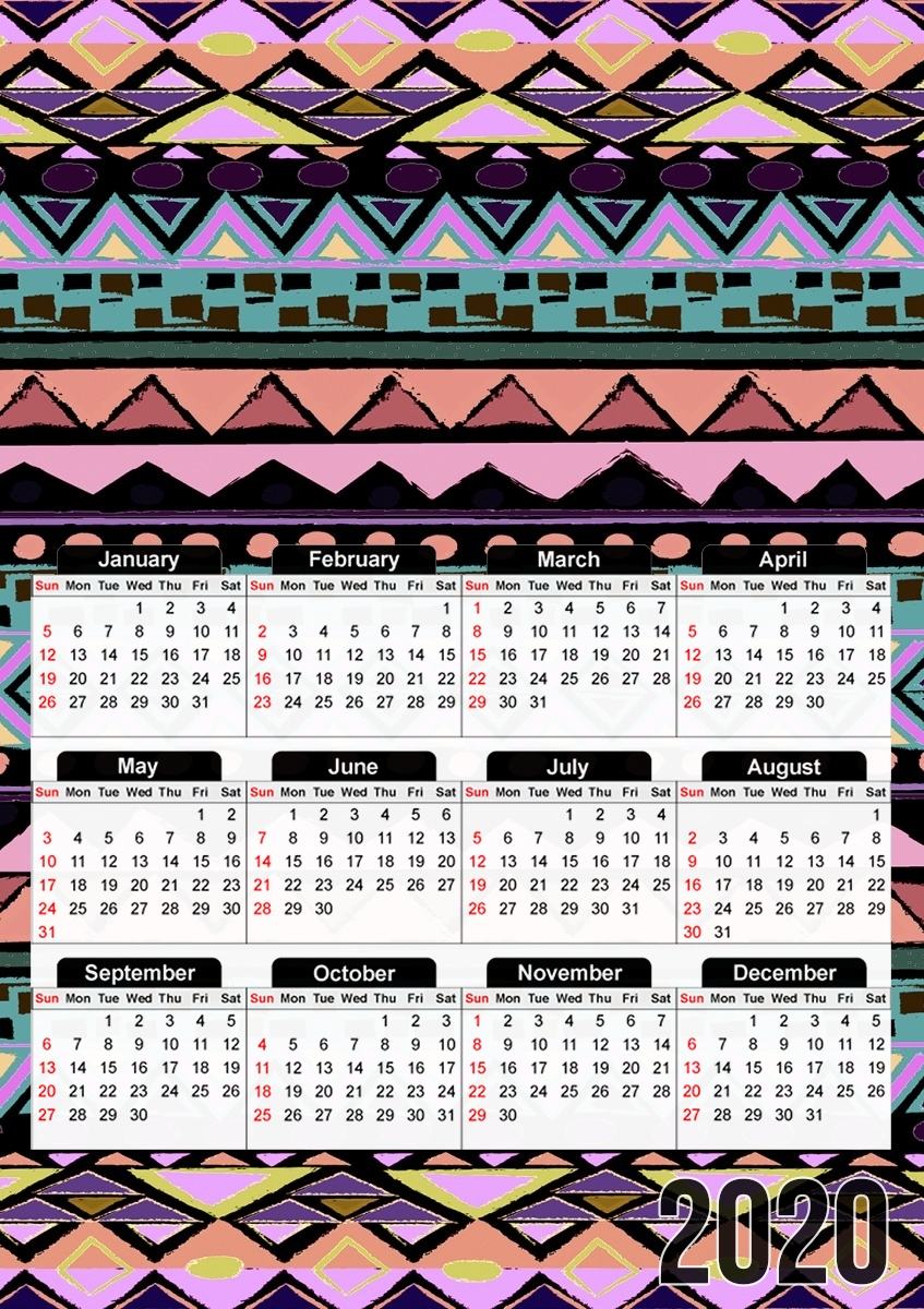  Ethnic Summer para A3 Photo Calendar 30x43cm