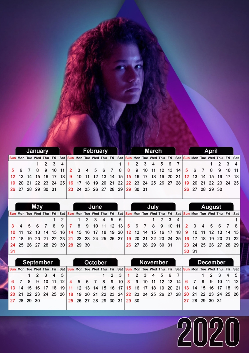  euphoria zendaya para A3 Photo Calendar 30x43cm