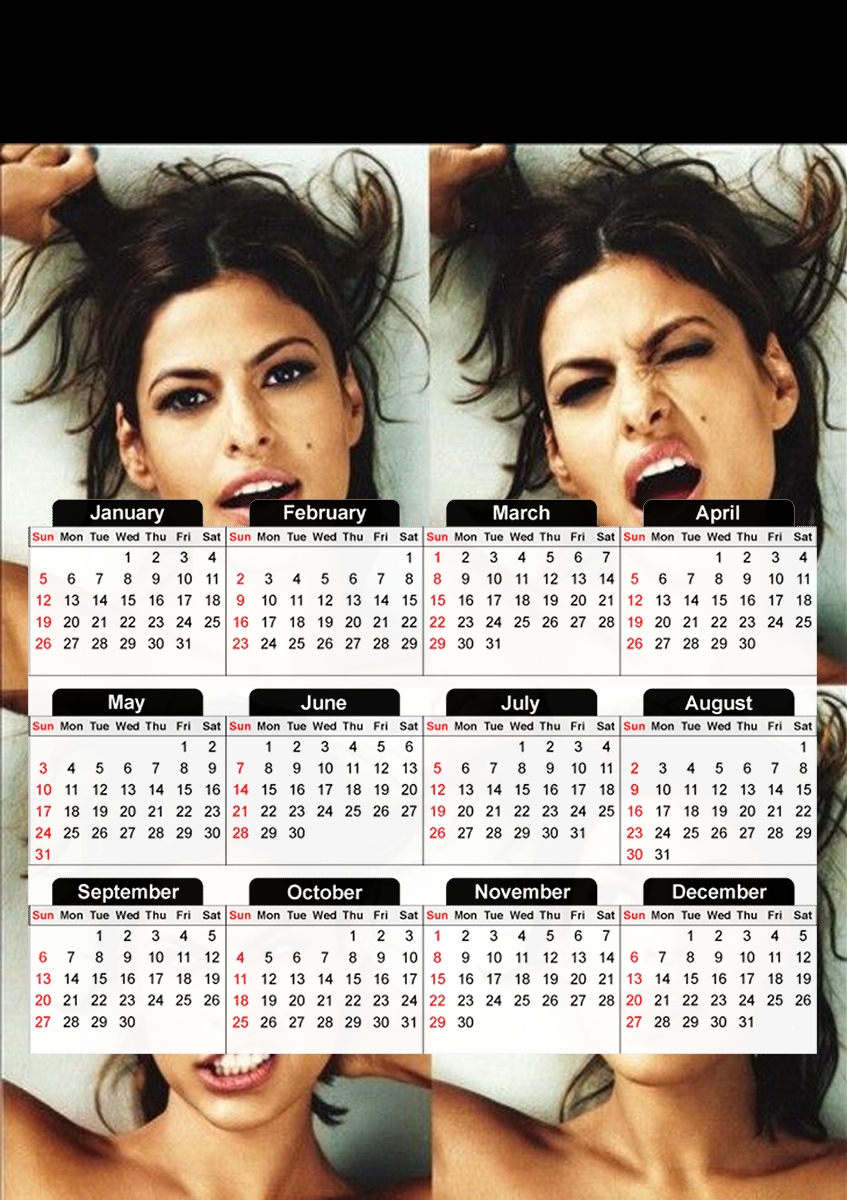  Eva mendes collage para A3 Photo Calendar 30x43cm