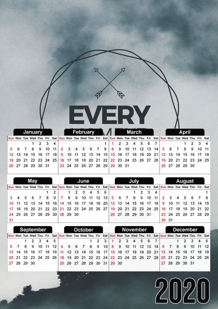  Every Moment Matters para A3 Photo Calendar 30x43cm