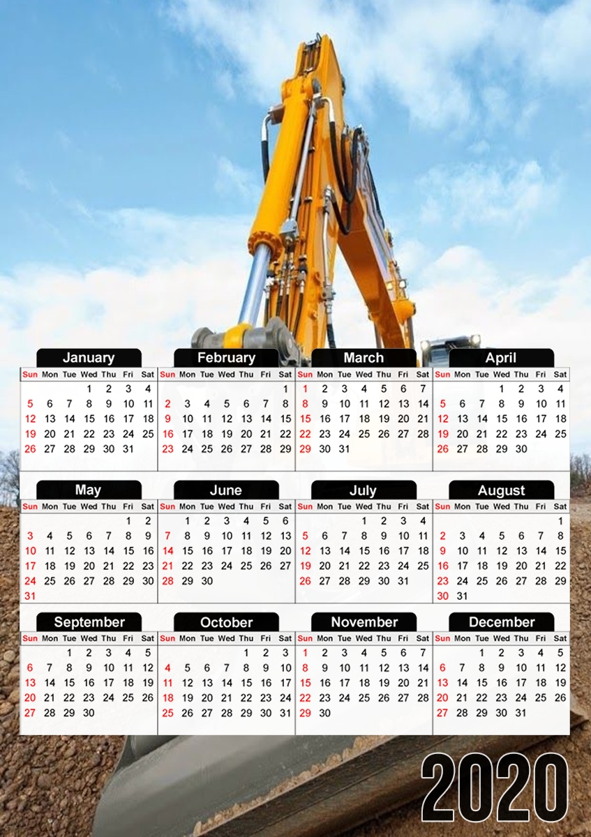  excavator - shovel - digger para A3 Photo Calendar 30x43cm