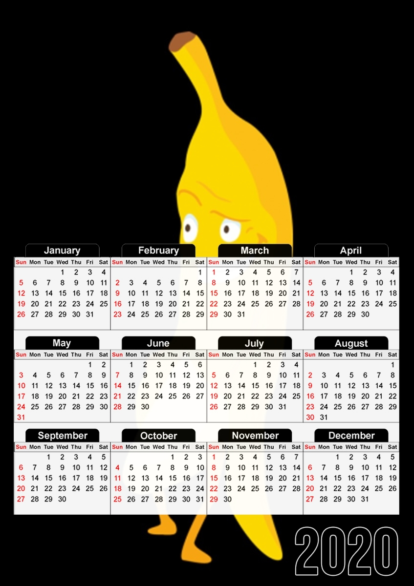  Exhibitionist Banana para A3 Photo Calendar 30x43cm