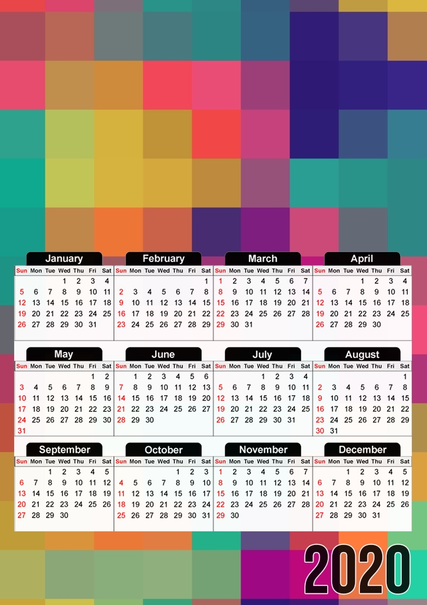  Exotic Mosaic para A3 Photo Calendar 30x43cm