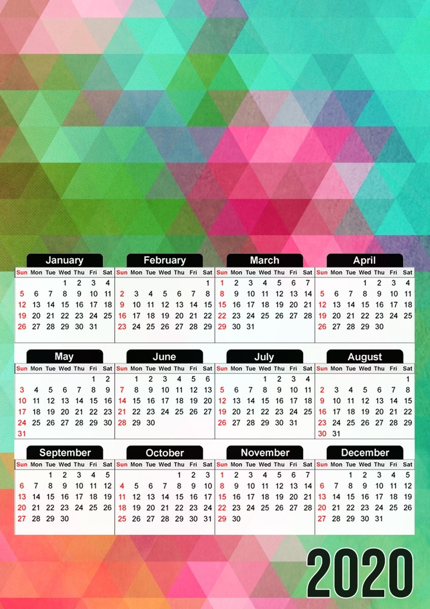  Exotic Triangles para A3 Photo Calendar 30x43cm