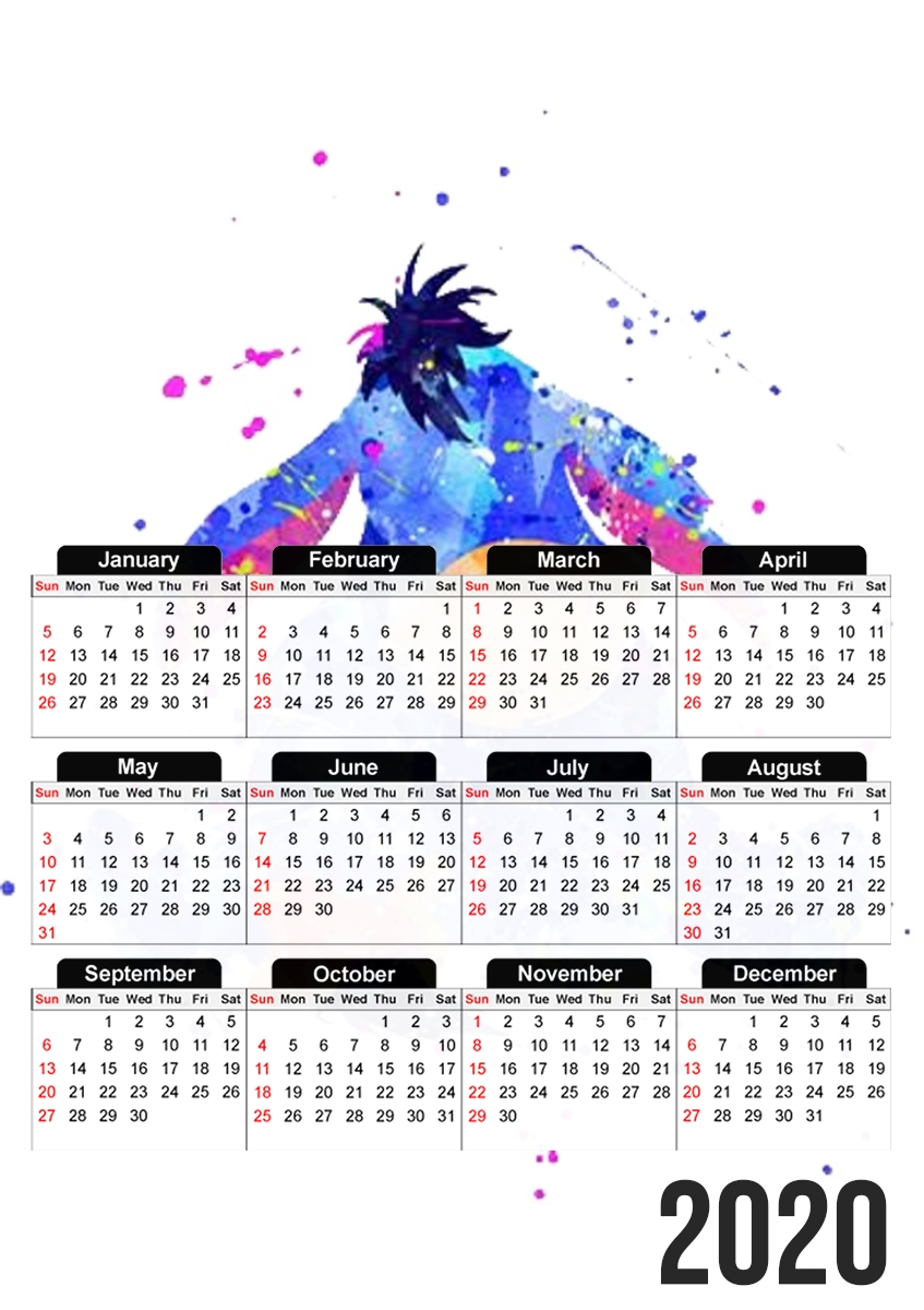  Eyeore Water color style para A3 Photo Calendar 30x43cm