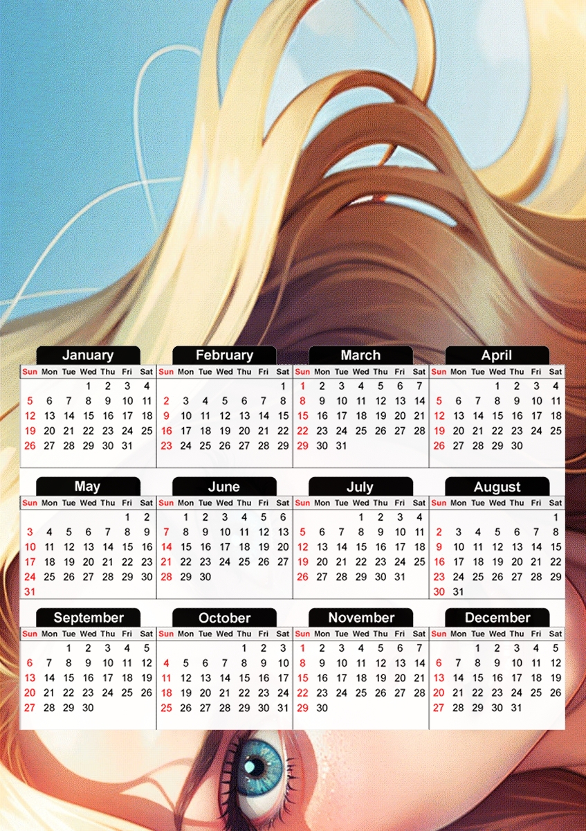  Eyes Atomic para A3 Photo Calendar 30x43cm