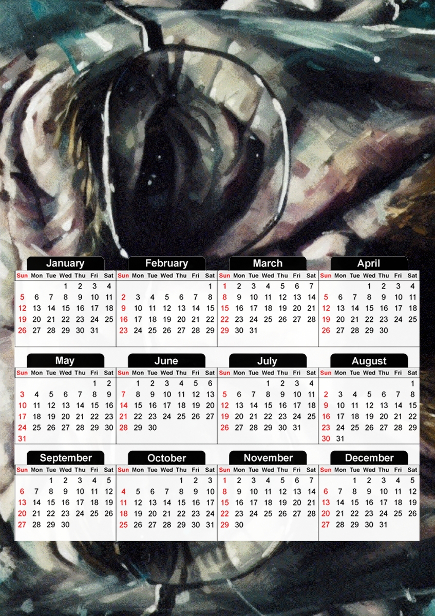  Eyes Walter para A3 Photo Calendar 30x43cm