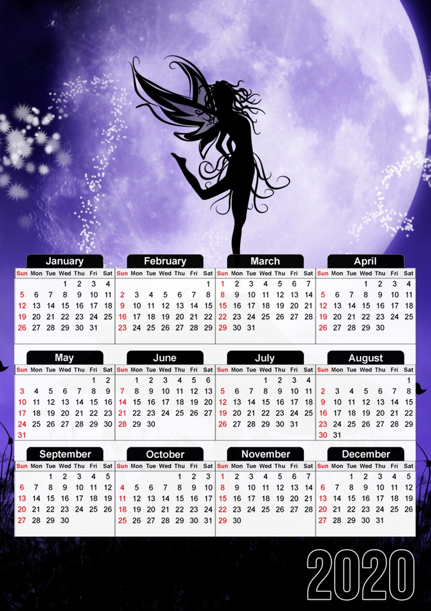  Fairy Silhouette 2 para A3 Photo Calendar 30x43cm