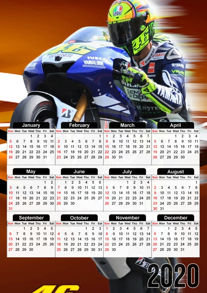  Fan VR46 Doctors para A3 Photo Calendar 30x43cm