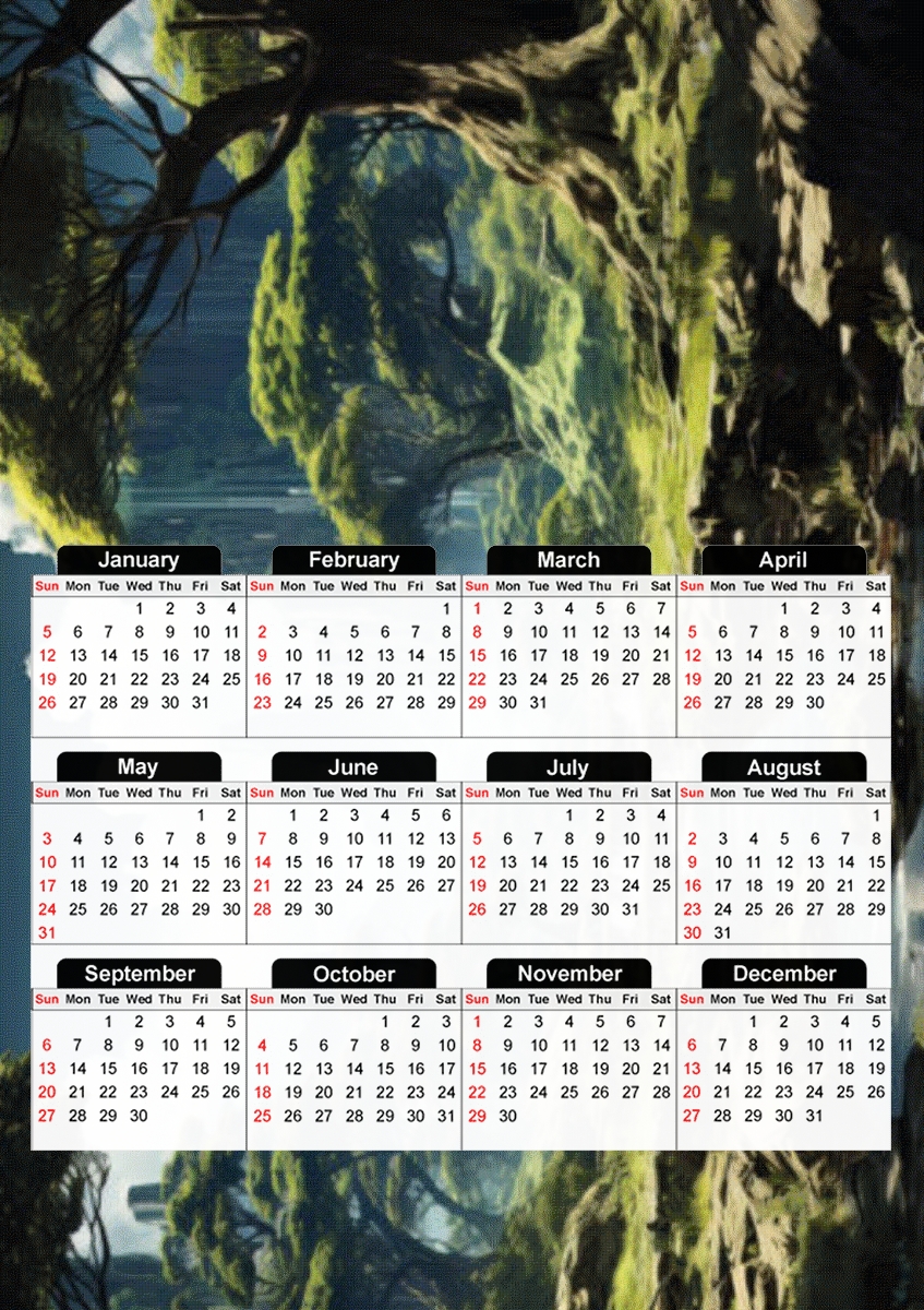  Fantasy Landscape V2 para A3 Photo Calendar 30x43cm