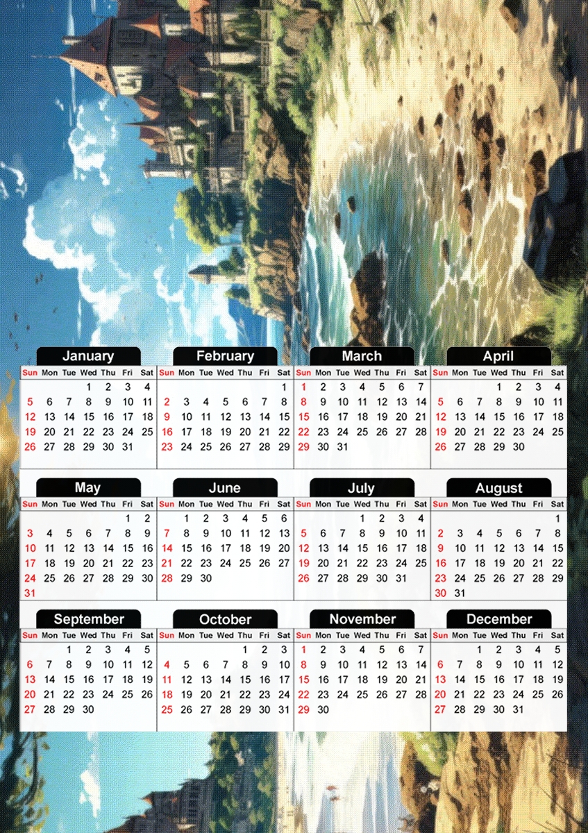  Fantasy Landscape V5 para A3 Photo Calendar 30x43cm