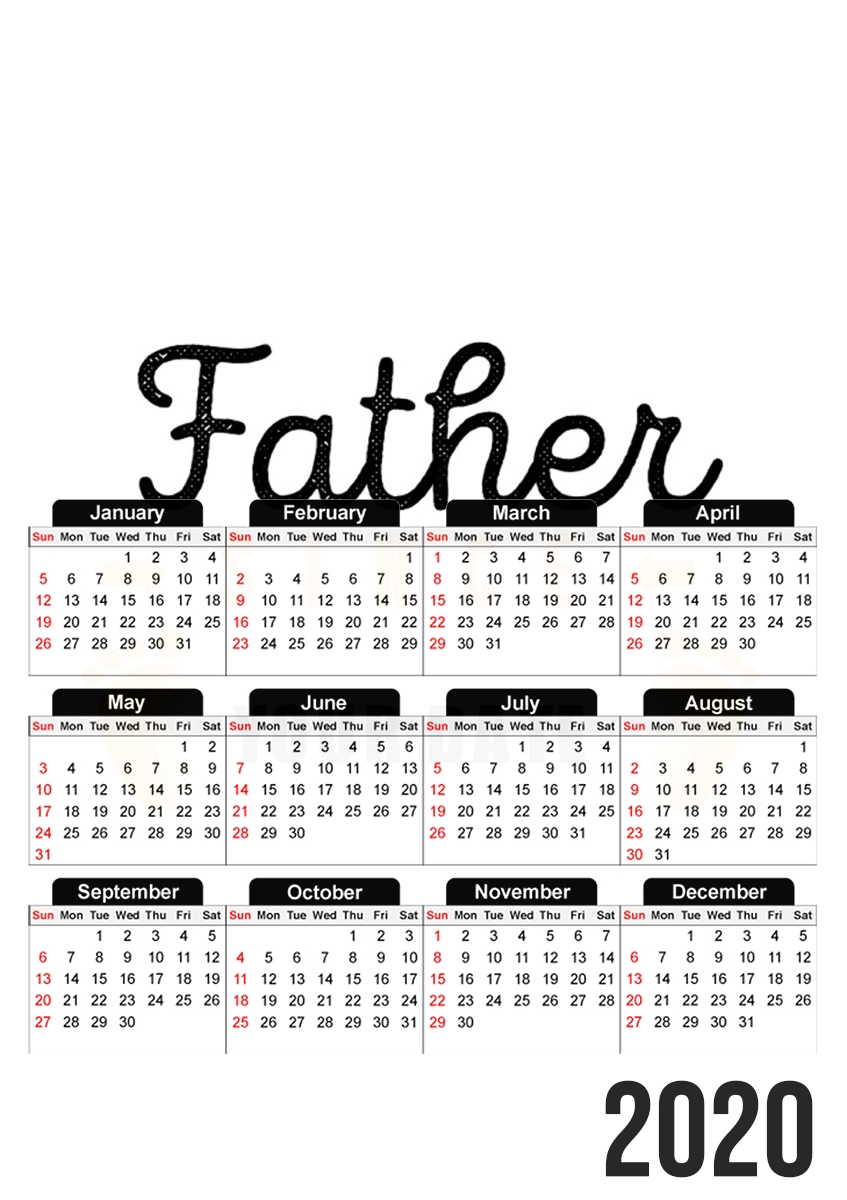  Father Since your YEAR para A3 Photo Calendar 30x43cm