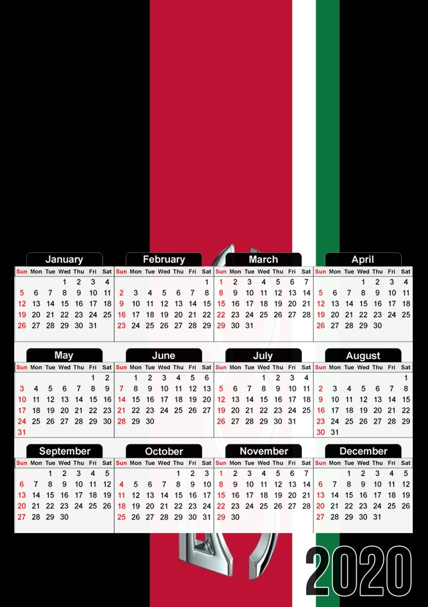  Fiat 500 Italia para A3 Photo Calendar 30x43cm