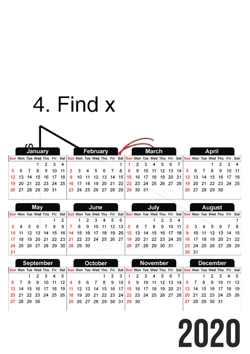  Find X Math Geek Peter Parker Spiderman para A3 Photo Calendar 30x43cm