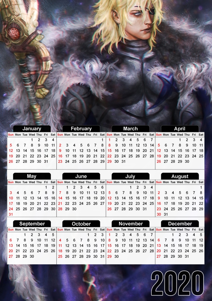  Fire Emblem Dimitri Alexandre Bladud para A3 Photo Calendar 30x43cm