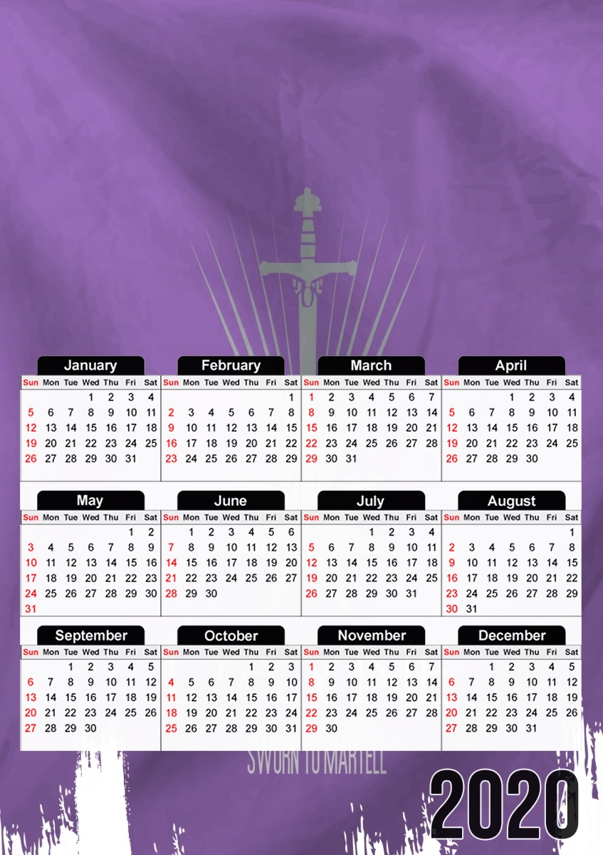  Flag House Dayne para A3 Photo Calendar 30x43cm