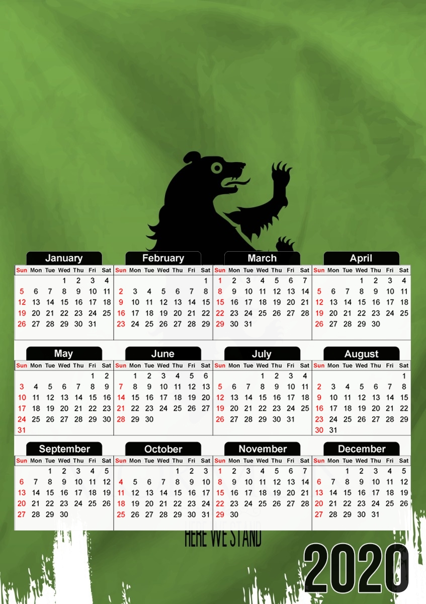  Flag House Mormont para A3 Photo Calendar 30x43cm