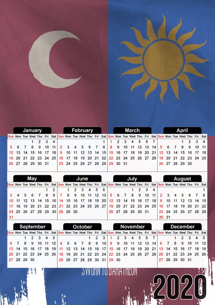  Flag House Tarth para A3 Photo Calendar 30x43cm