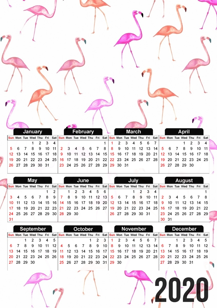  FLAMINGO BINGO para A3 Photo Calendar 30x43cm