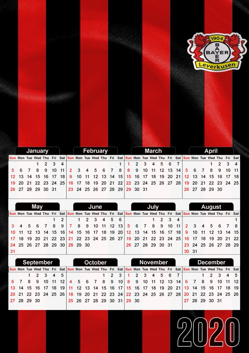  Camiseta de fútbol Leverkusen para A3 Photo Calendar 30x43cm