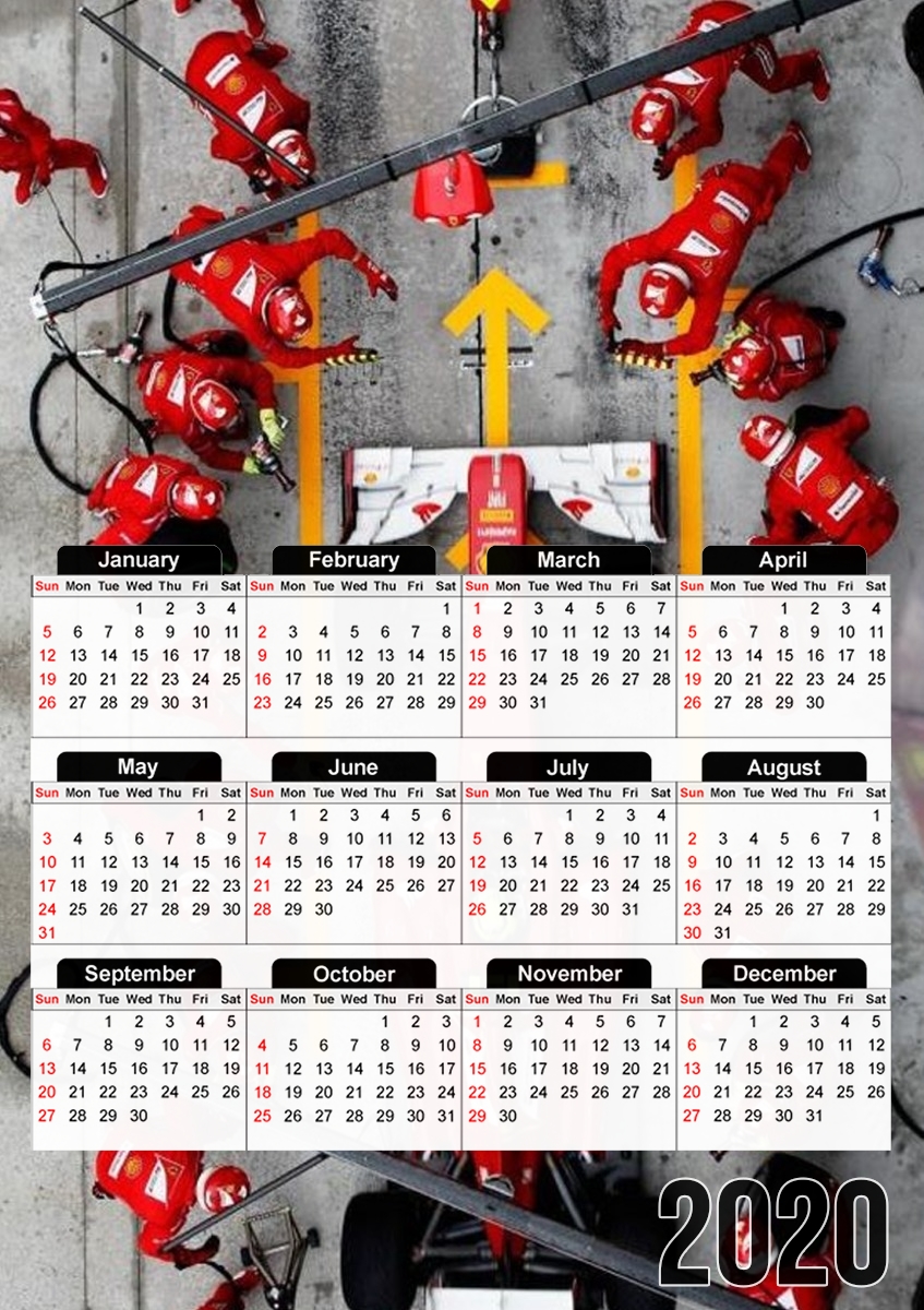  Formule 1 Pits Stand para A3 Photo Calendar 30x43cm