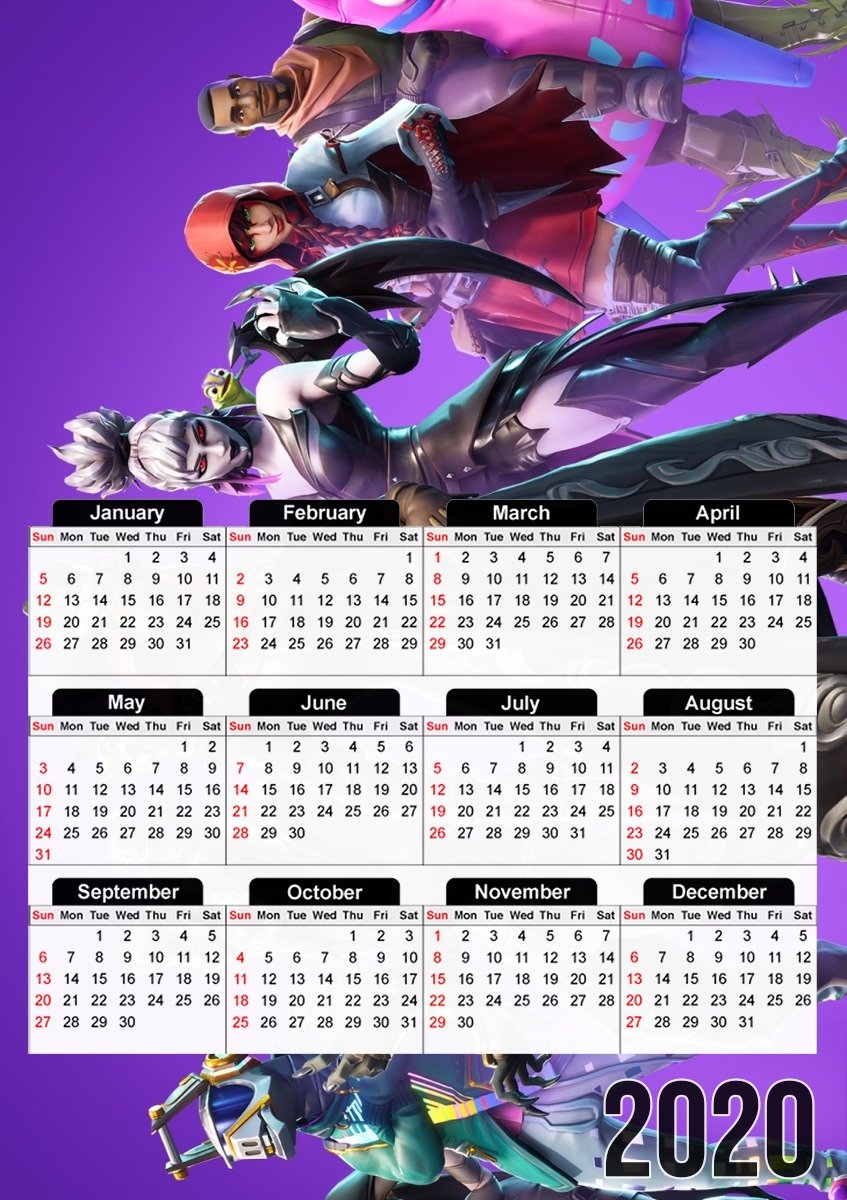  fortnite temporada 6 Compañeros de mascotas para A3 Photo Calendar 30x43cm