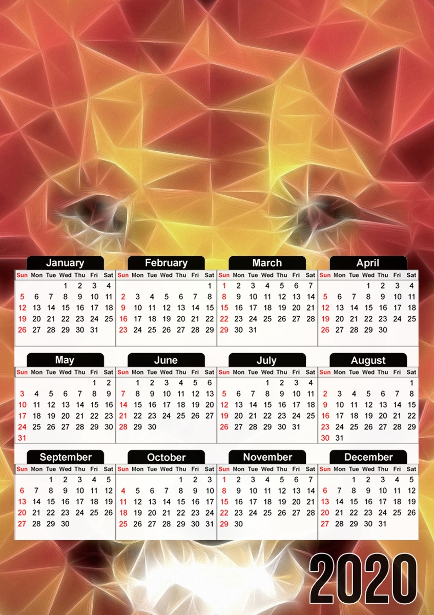  fractal lion para A3 Photo Calendar 30x43cm