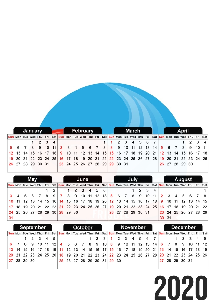  Frisbee Activity para A3 Photo Calendar 30x43cm