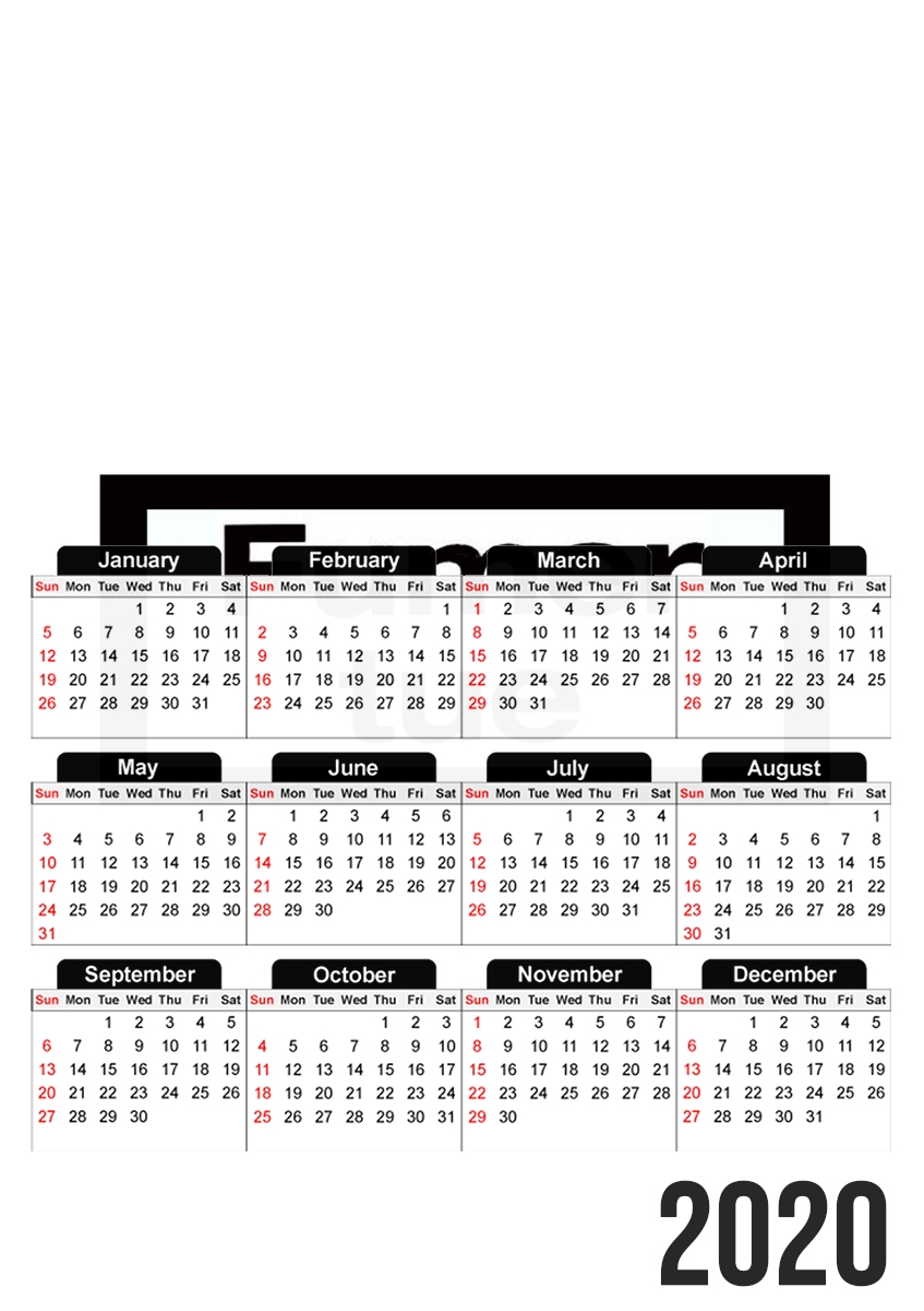  Fumer Tue para A3 Photo Calendar 30x43cm