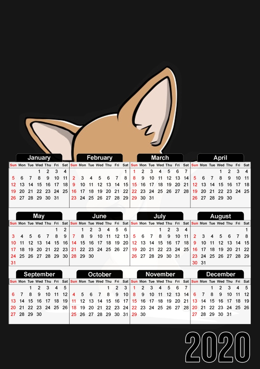  Funny Dabbing Chihuahua para A3 Photo Calendar 30x43cm