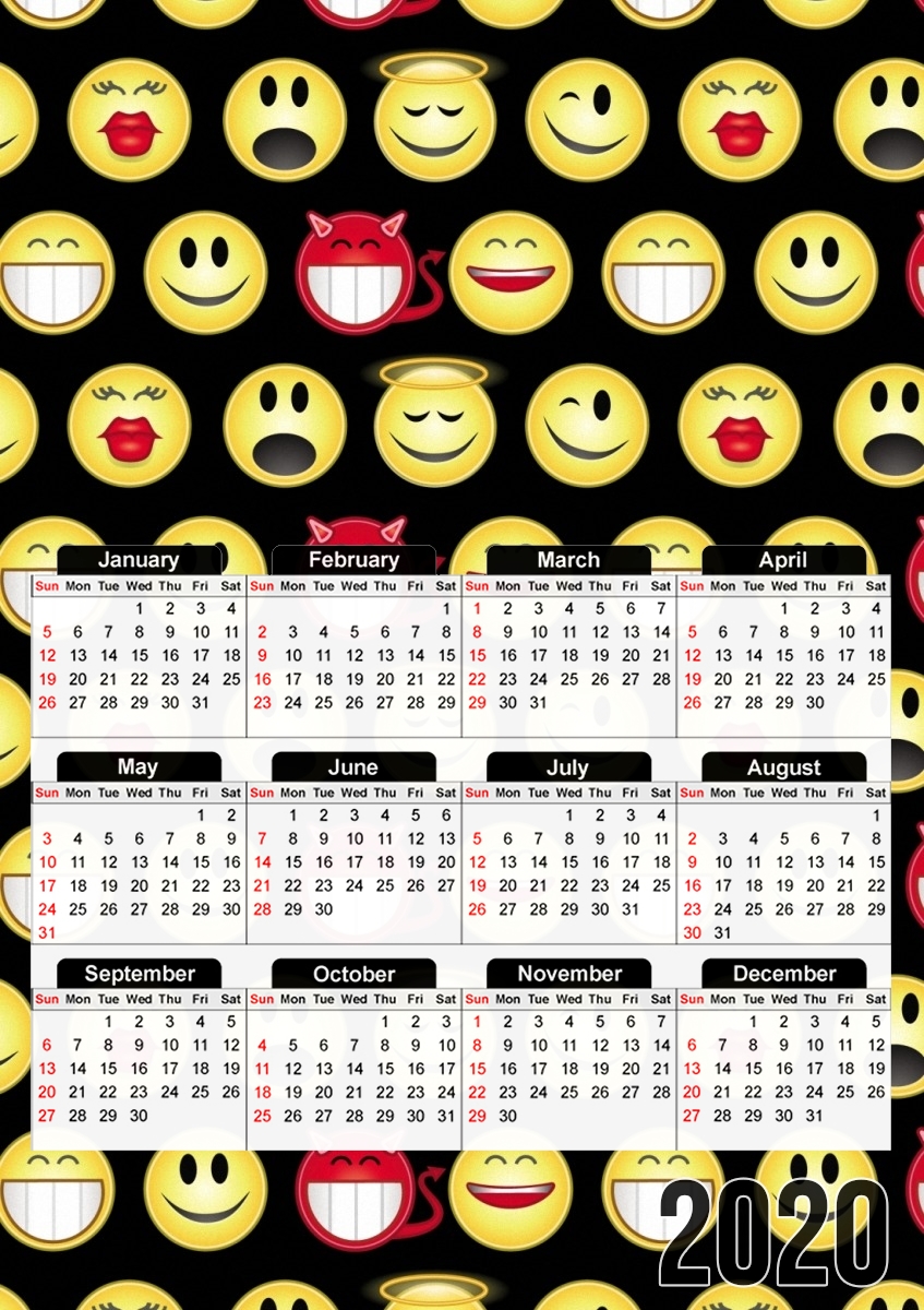  funny smileys para A3 Photo Calendar 30x43cm