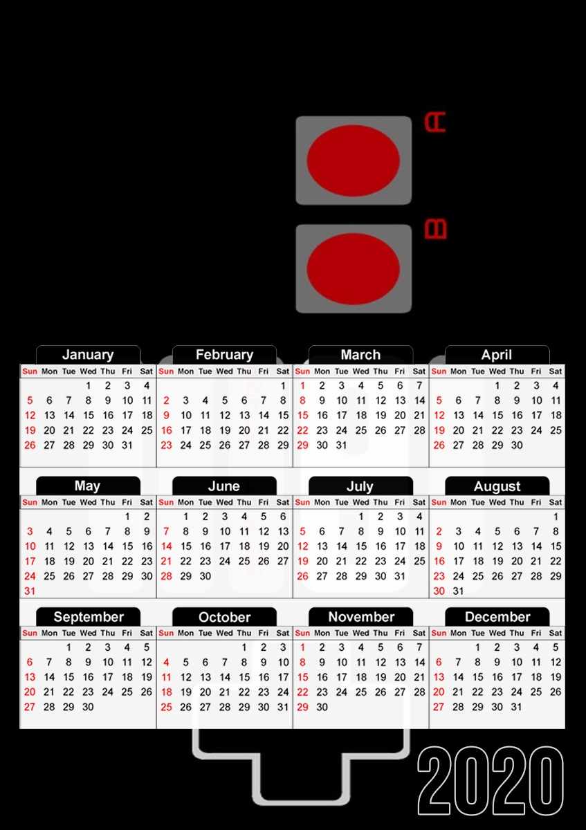  gamepad Nes para A3 Photo Calendar 30x43cm