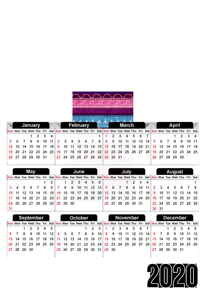  Gamer Aztec para A3 Photo Calendar 30x43cm