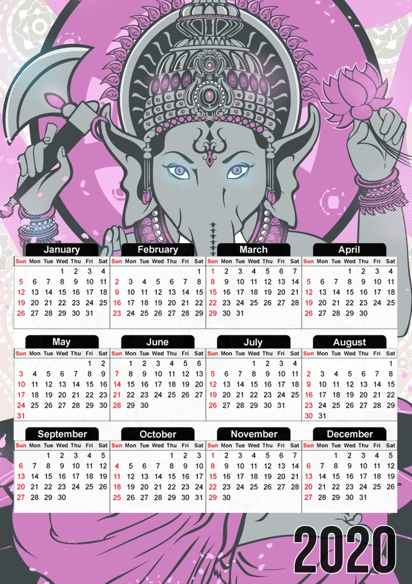  Ganesha para A3 Photo Calendar 30x43cm