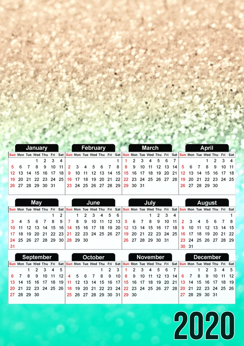  GATSBY AQUA GOLD para A3 Photo Calendar 30x43cm