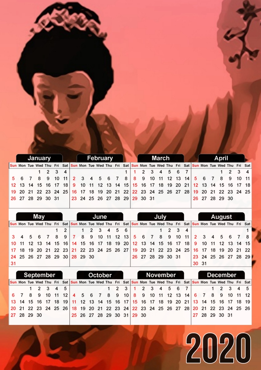  Geisha Honorable para A3 Photo Calendar 30x43cm