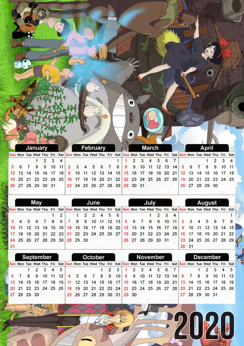  ghibli group para A3 Photo Calendar 30x43cm