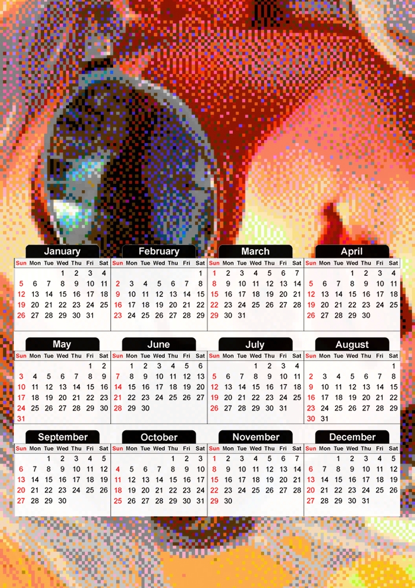  Glasses Summer V4 para A3 Photo Calendar 30x43cm