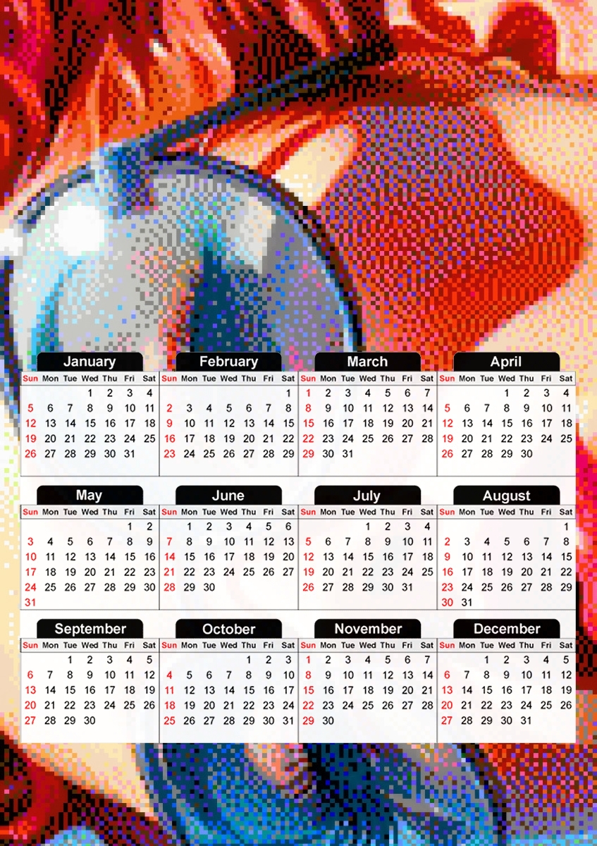  Glasses Summer V5 para A3 Photo Calendar 30x43cm