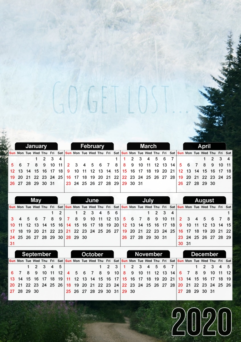  Go Get Lost para A3 Photo Calendar 30x43cm