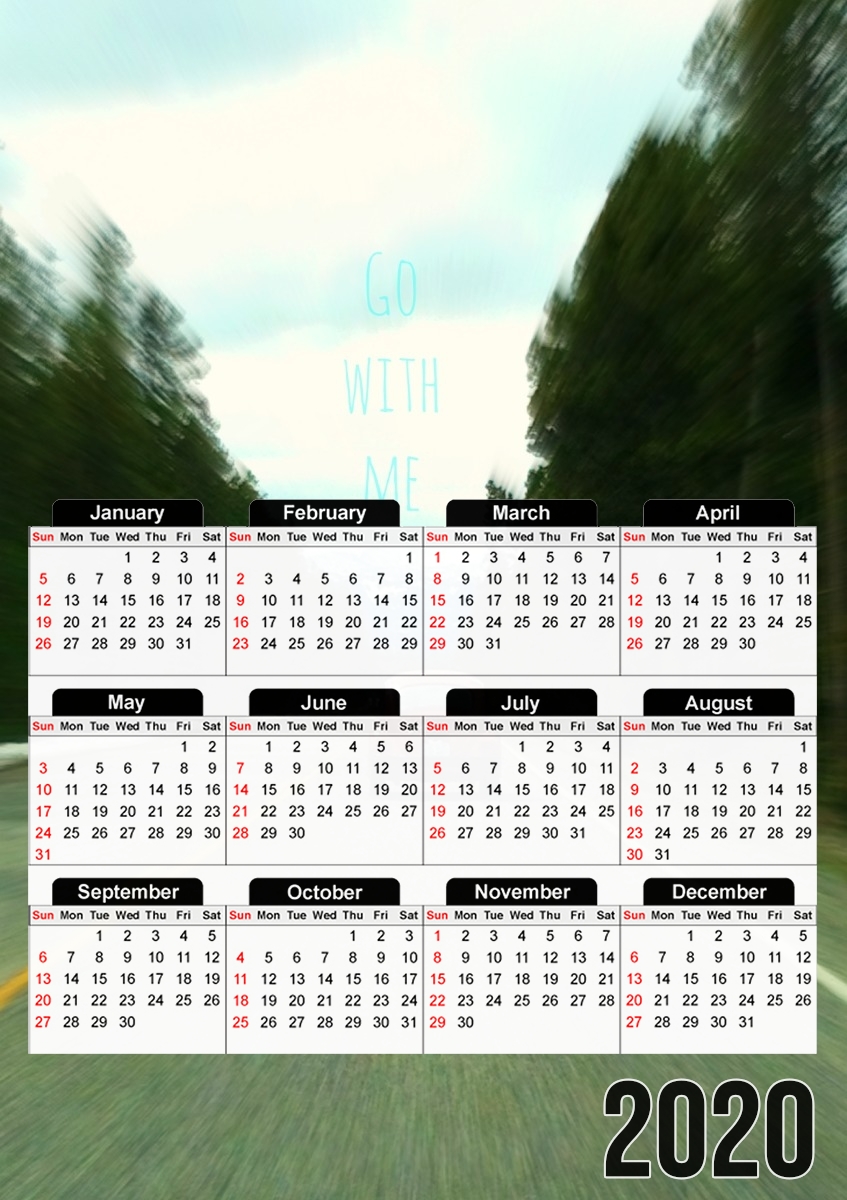  Go With Me para A3 Photo Calendar 30x43cm