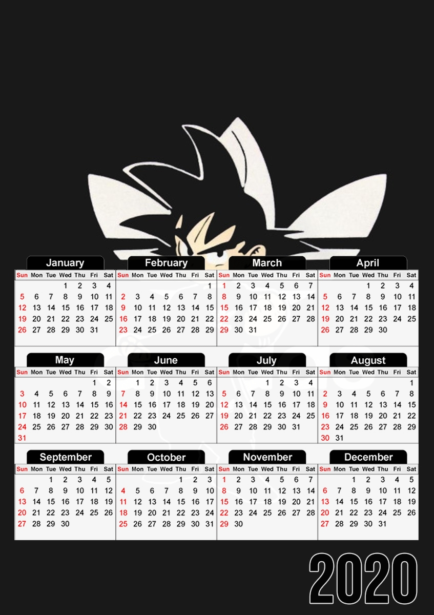  Goku Bad Guy Adidas Jogging para A3 Photo Calendar 30x43cm