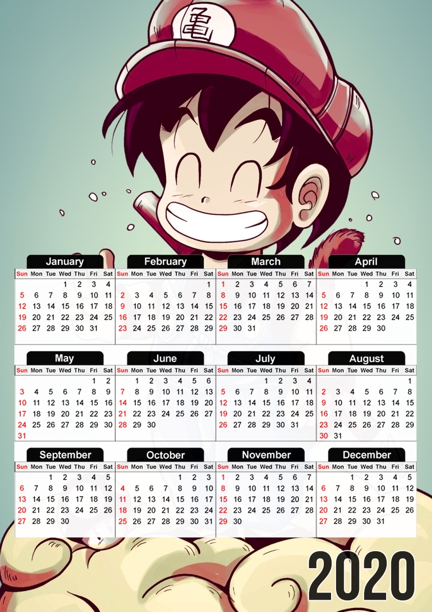  Goku-mario para A3 Photo Calendar 30x43cm