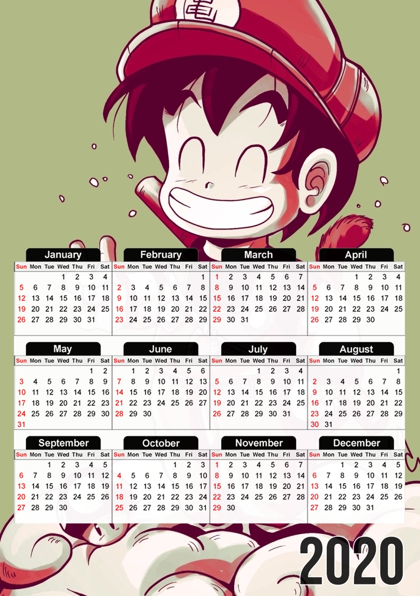  Goku-mario para A3 Photo Calendar 30x43cm