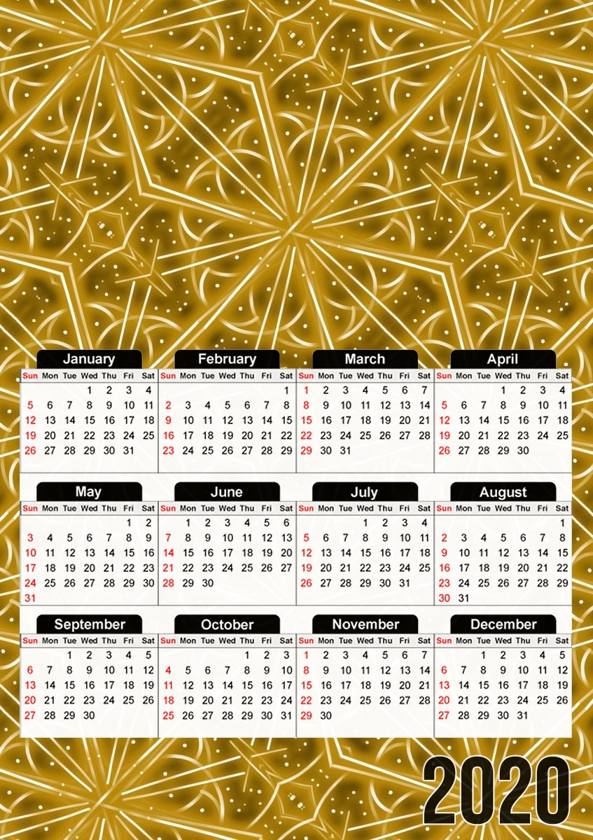  Golden para A3 Photo Calendar 30x43cm