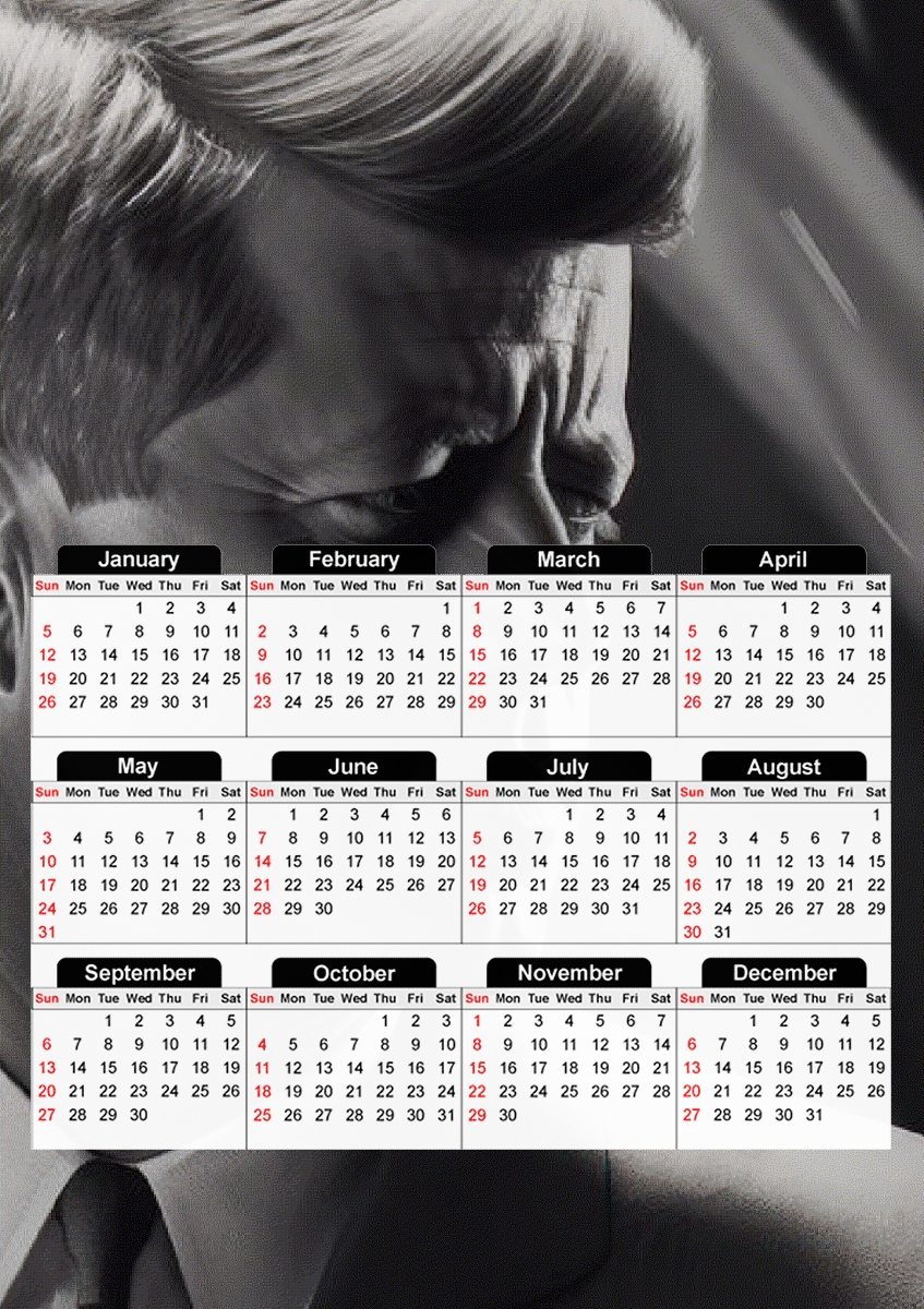  Gray JFK para A3 Photo Calendar 30x43cm